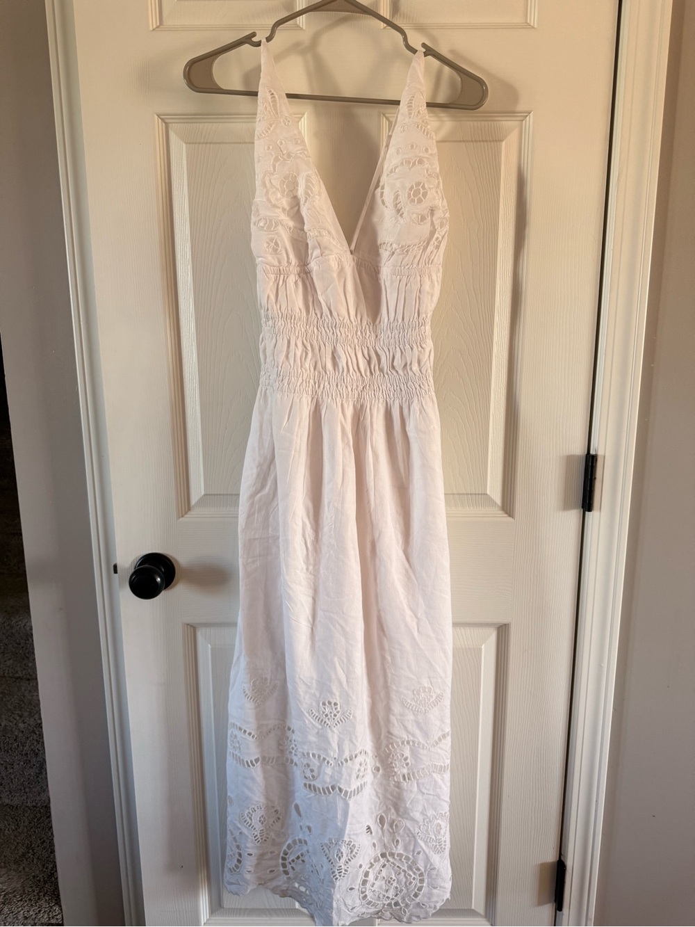 Women's Eyelet Maxi A-Line Dress - Future Collective